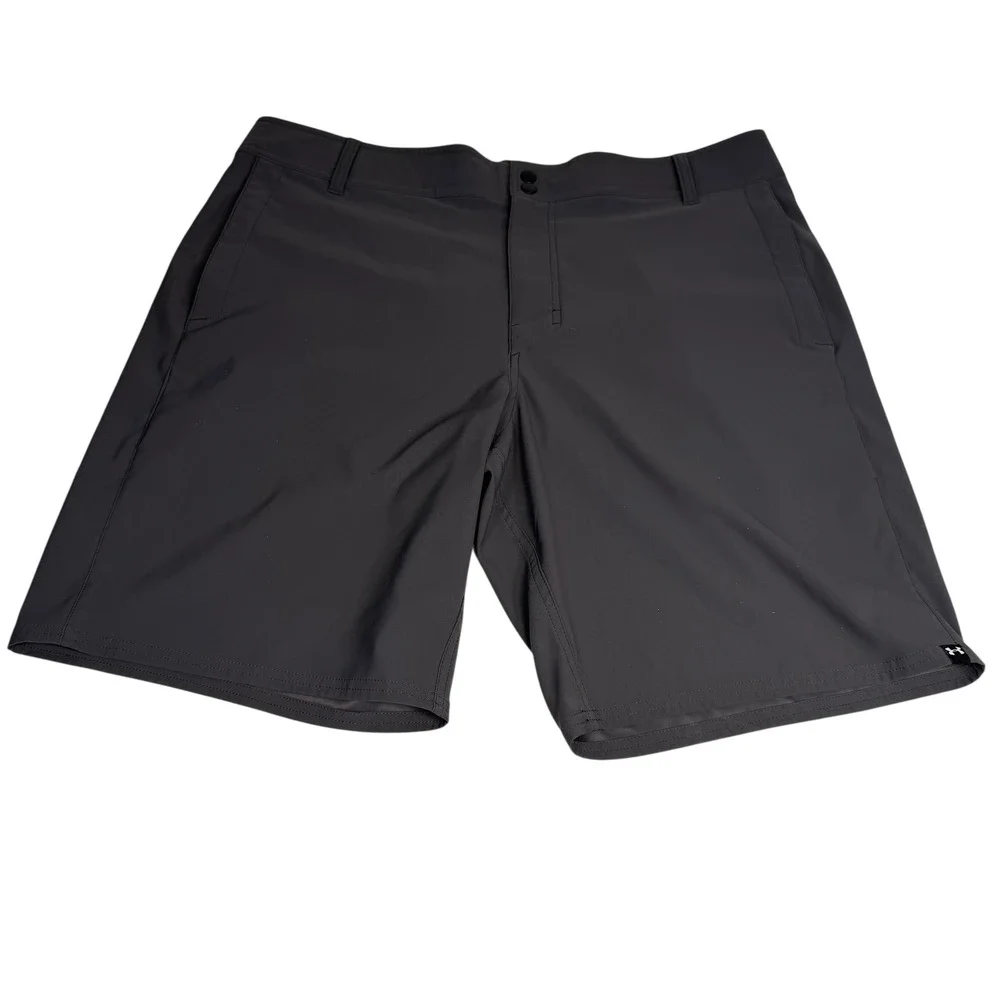 Under Armour Mens HeatGear Loose Performance Short Charcoal Grey Size 40 1257791